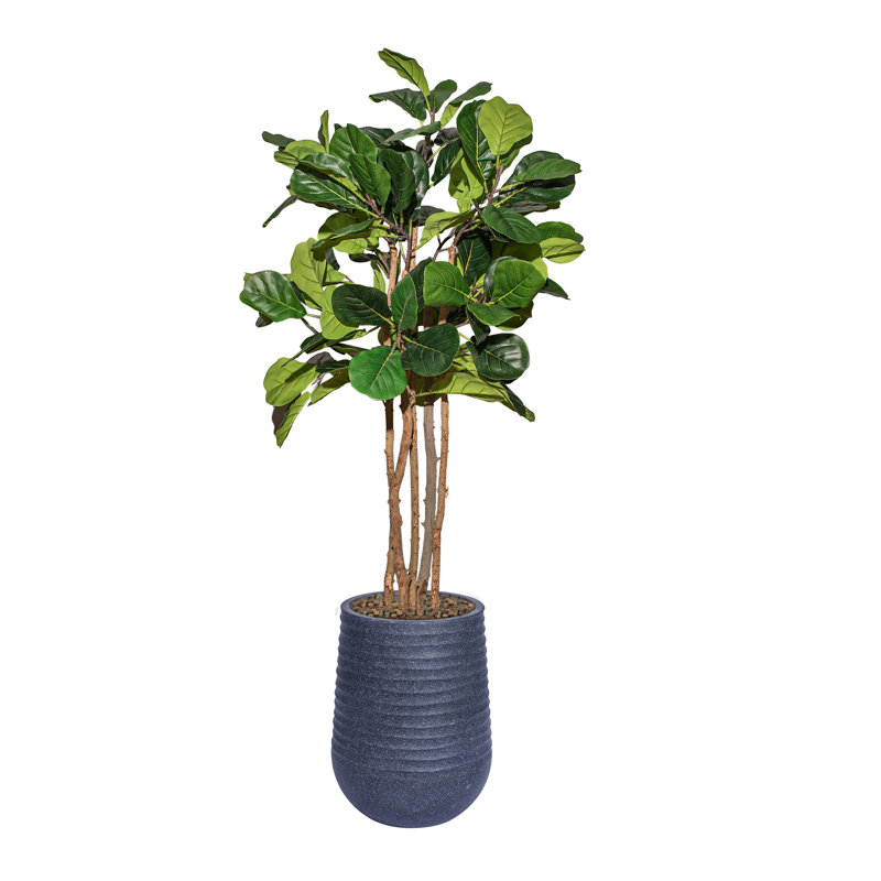Figuier artificiel en pot 73,08 po, Noir