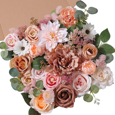 Artificial Flowers Combo Box Set Faux Flowers Bulk Flower Leaf With Stems For DIY Wedding Bouquets Centerpieces Baby Shower Party Home Decorations(Cha -  ToccoLeggero, WFY - AM - B09TW-9KCQ7