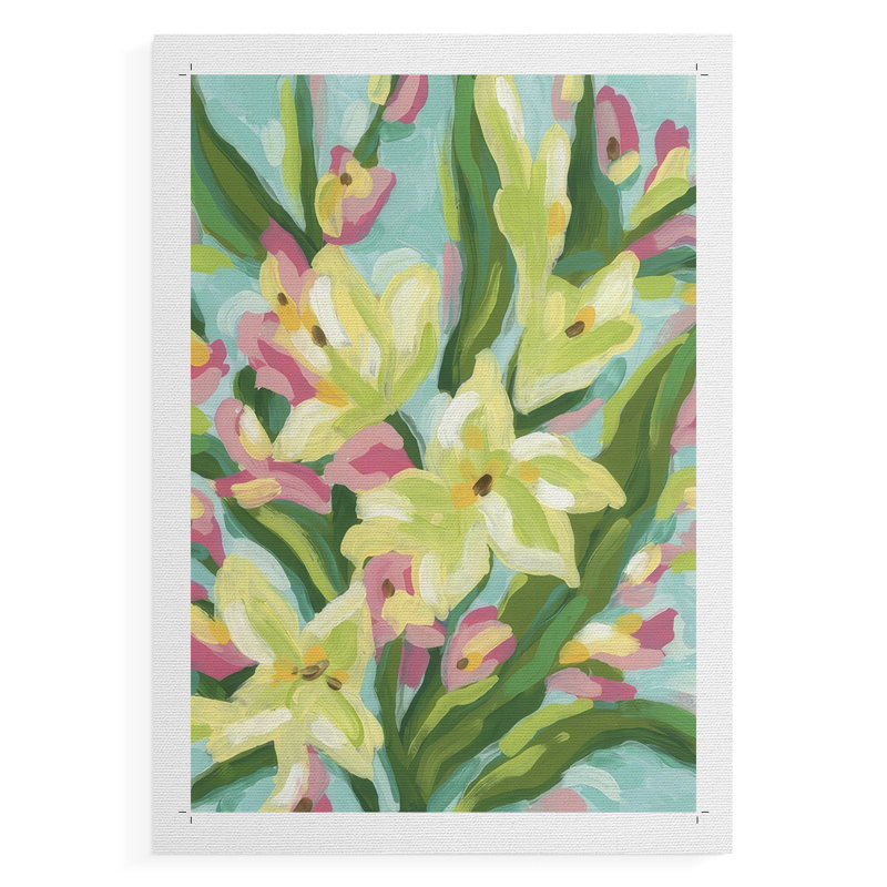 Floral Vibration II - Impression sur toile seulement - NON-CADRE, H 18 po x l 12 po