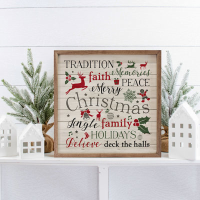 Christmas Words Multi Whitewash