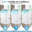 14000 BTU Portable Air Conditioner 750 Sq Ft 3-in-1 AC Dehumidifier Fan Remote Control Quiet Auto Evaporation