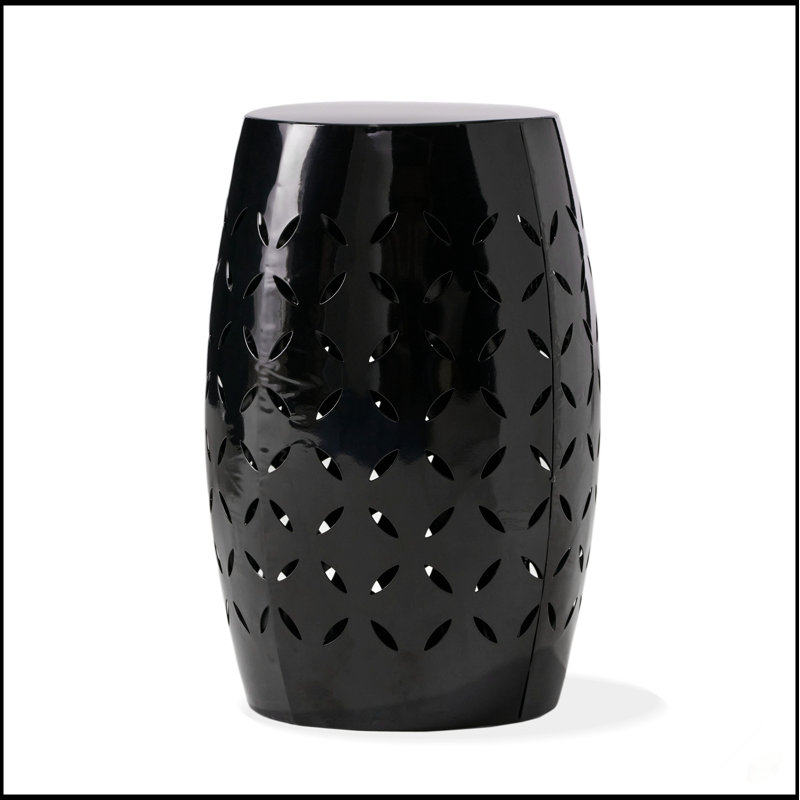 Lilac 12 Inch Cylindrical Accent Side Table, Industrial Style For Living Room And Outdoor Use, Durable And Stylish Design