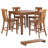 4 - Person Extendable Solid Wood Top Four Leg Base Dining Set-1584255015-1584255032