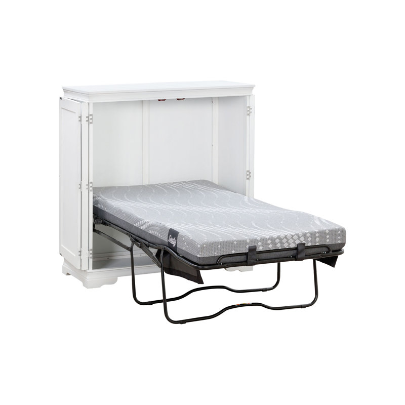 Caliann Solid Wood Murphy Bed, Twin, White