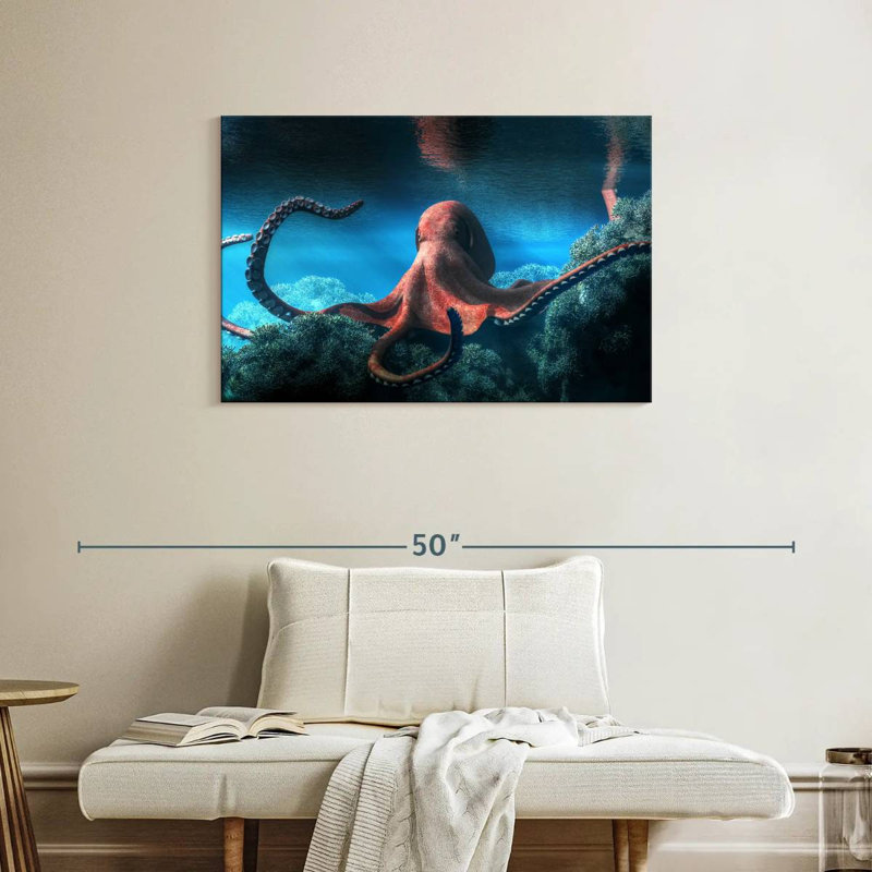 Adult Octopus, 24" H x 36" W