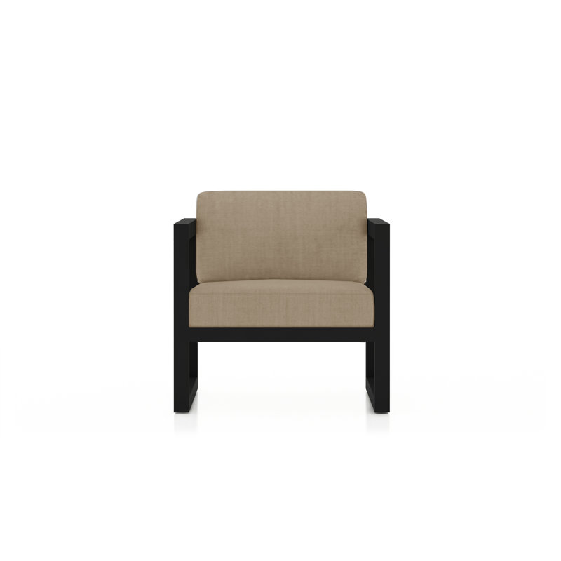 Avion 2 Piece Sofa Set, Cast Silver Sunbrella®, Black