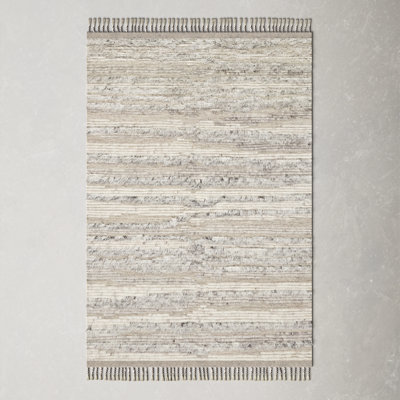 Benjamin Natural Ivory Hand-Knotted Wool Rug