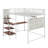Full Size Loft Metal Bed With Built-In Charging Station And LED Light-1917557687