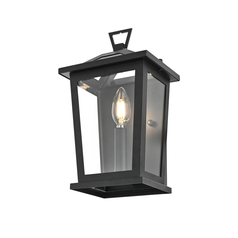 Ohearn 7 Inch Outdoor Wall Sconce in Black