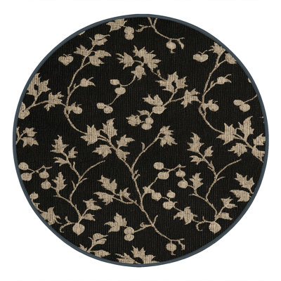 Washable Currant Black Fruits Area Rug