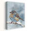 Petit oiseau dans un froid hivernal délicat, oiseau abstrait, paysage d'hiver, art mural-1711736846