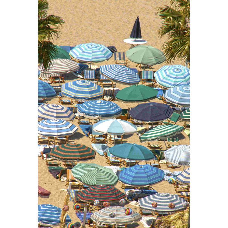 " Umbrellas II " Mixed Media Print, 12" H x 8" W