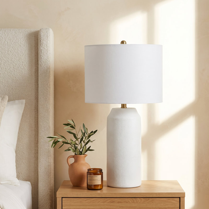 Patrick Ceramic Table Lamp, White