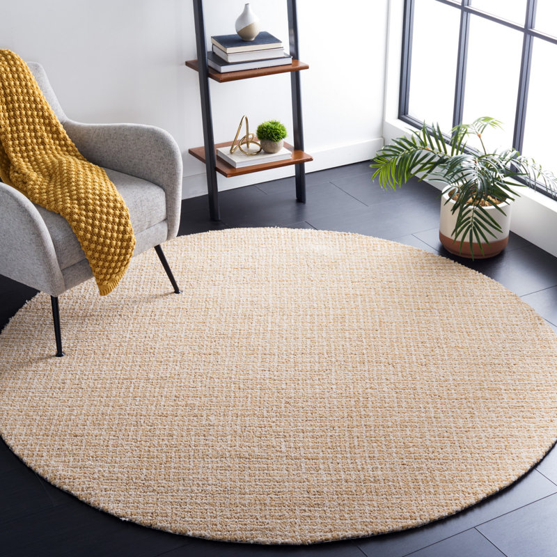 Marlinde Hand Tufted Performance Solid Color Rug, Round 6'