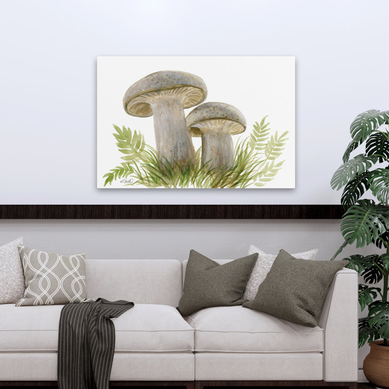 Forest Forest Friends - Champignons contemporains, scène naturelle, H 48 po x l 32 po