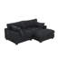 Canapé modulaire réversible en flanelle de fourrure de lapin 3 pièces-1716365693
