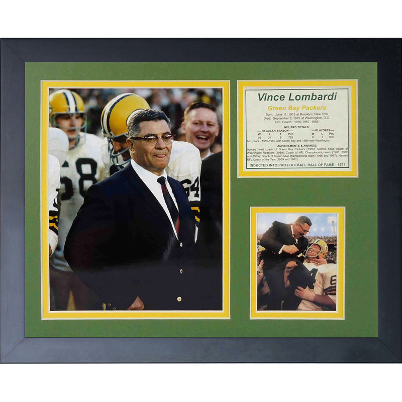 Souvenirs encadrée « green bay packers vince lombardi »