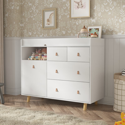 Modern Changing Table Dresser With Strong Storage