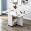 Table à abattants pliante avec rangement à 6 et 2 couches de 47,2 po x 23,6 po x 30,3 po White Space - Saving