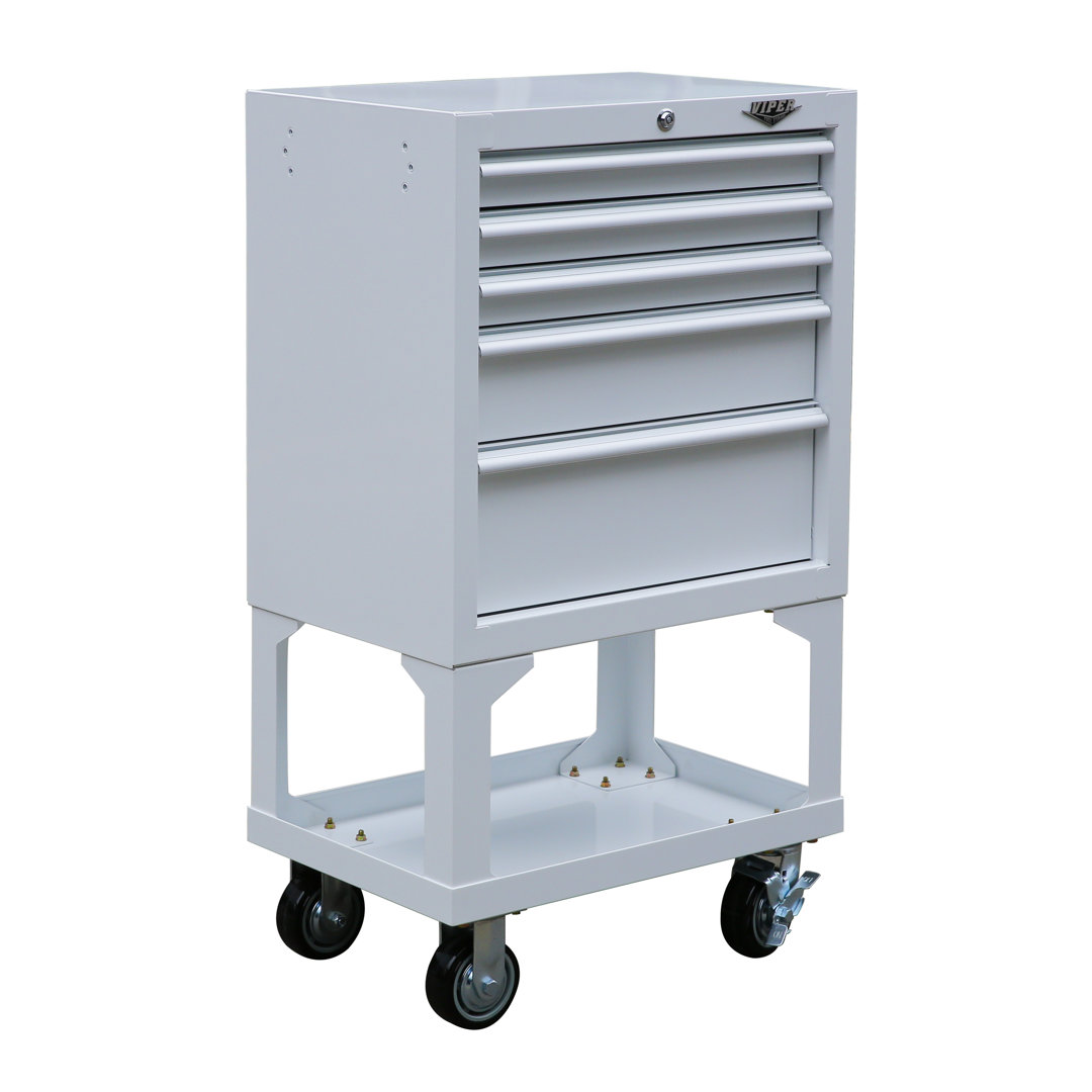 26.75'' W 5 -Drawer Steel Bottom Rollaway Chest with Wheels Viper Tool Storage