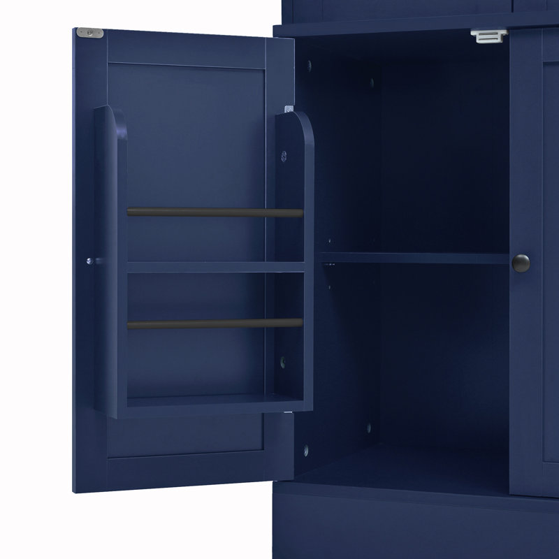 Grand garde-manger avec 4 tiroirs, Blue