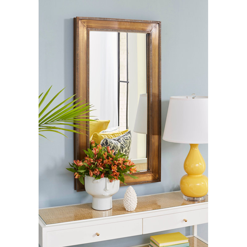 Ellen Flat Metal Wall Mirror, 44" x 24"