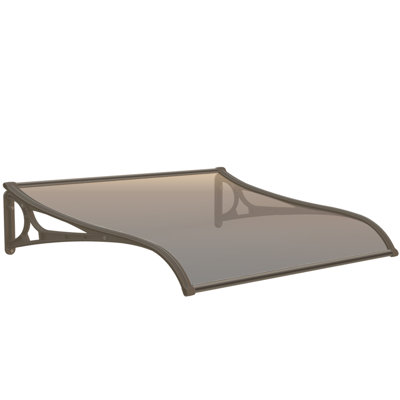Auvent de porte standard en polycarbonate 5 pi x 4 pi amber series