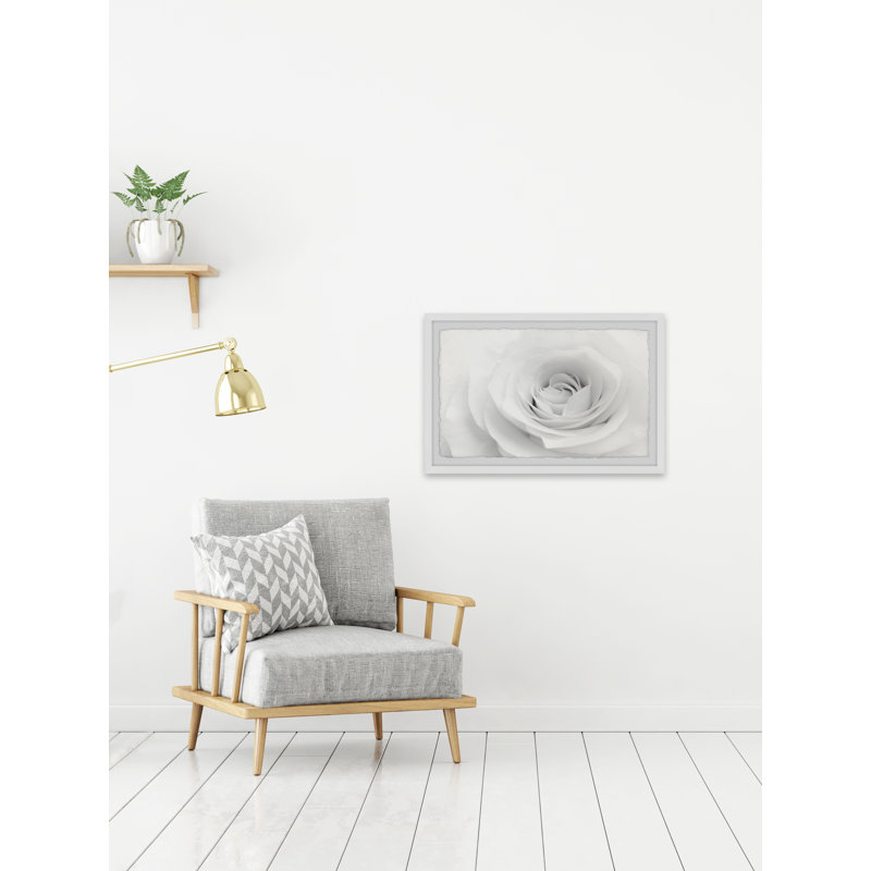 White Layers - Single Picture Frame Painting, 41 cm H x 61 cm W
