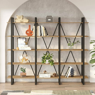 Angellyn 180cm H x 219.6cm W Bookcase