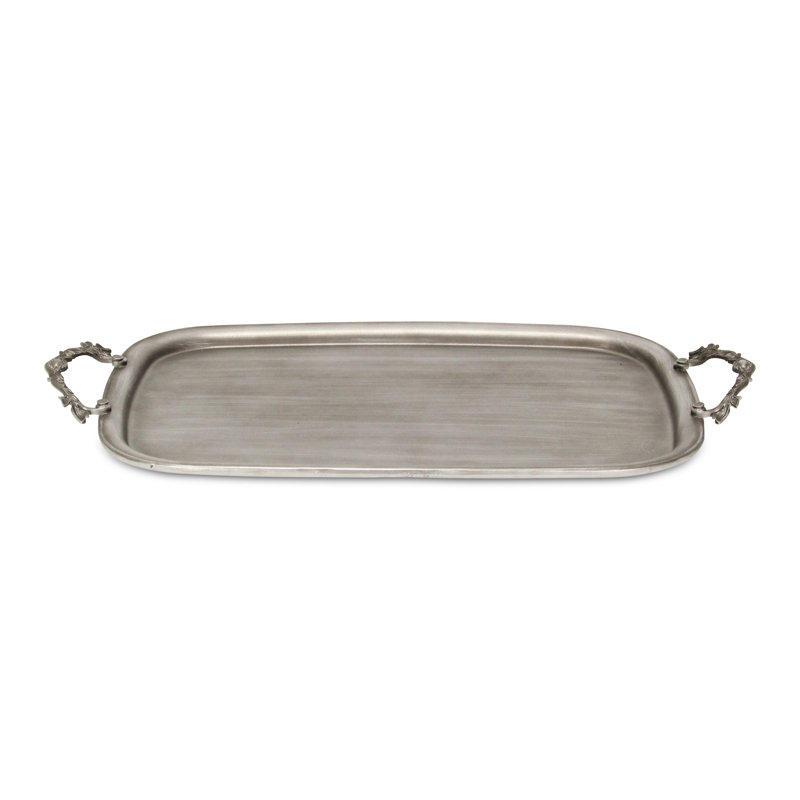 Khilov Metal Accent Tray, Silver