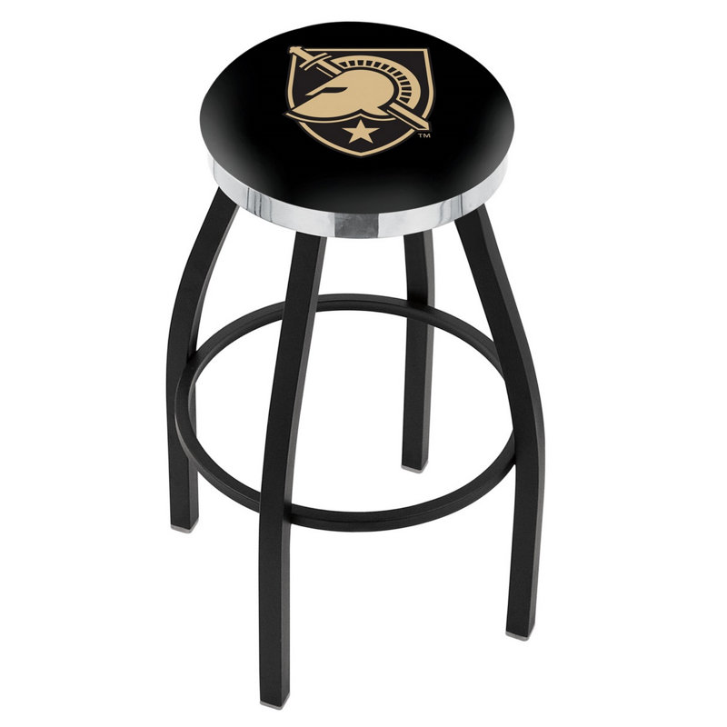 NCAA Swivel 25" Counter Stool, Chrome, US Military Academy