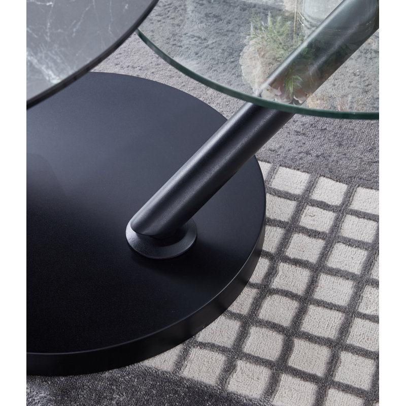 Table basse à piédestal extensible
