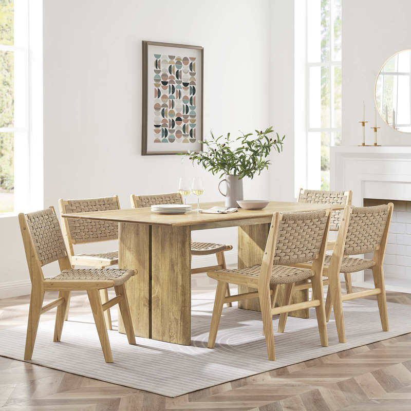 Modway Amistad Dining Table, Oak, 30"H x 72" L x 38" W