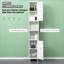 Armoire tour autoportante, grande armoire de rangement pour salle de bain avec tablettes réglables et solution de rangement pour vestibule