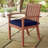 Anbritt 6 - Person Solid Wood Patio Dining Set Umbrella Hole Included Rectangular Table with Cushions Included-20240747