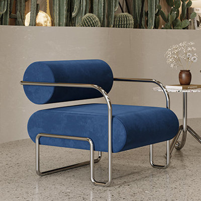 Fauteuil de loisir de style Bauhaus en acier inoxydable pour le salon