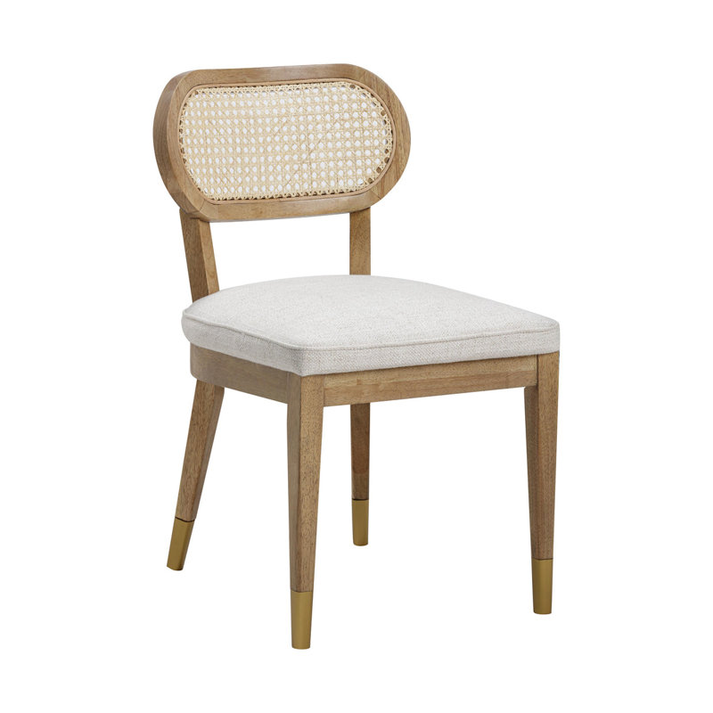Chaise en lin Mary Performance, Naturel, Blanc