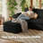 Boneless 108.1''Modern Cloud Boneless Sectional Couch for Living Room,Deep Seat Cloud Sofa with Ottoman,L Shape Modular Sectional Couches, No Assembly Comfy Upholstered Couch(3 Seater + 1 Ottoman,White)-517504261
