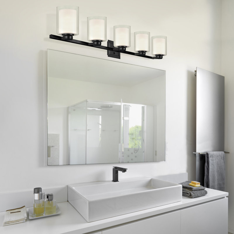 Oslo 5 - Light Dimmable LED Matte Black Vanity Light