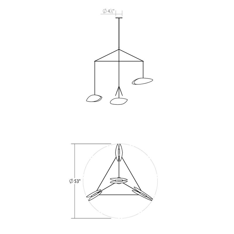 Papillons™ 4 - Light LED Pendant, Satin Black