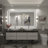 Molly Black Metal Framed LED Front Light and Backlit Anti-Fog Wall Bathroom/ Vanity Mirror-1060105002