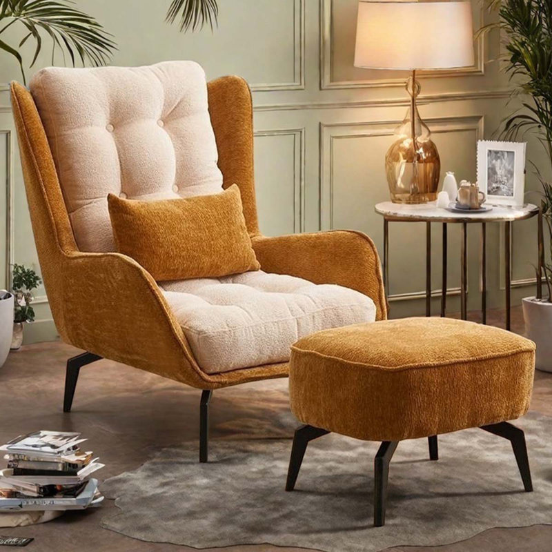 Canapé simple Nordic Vintage, Beige; jaune