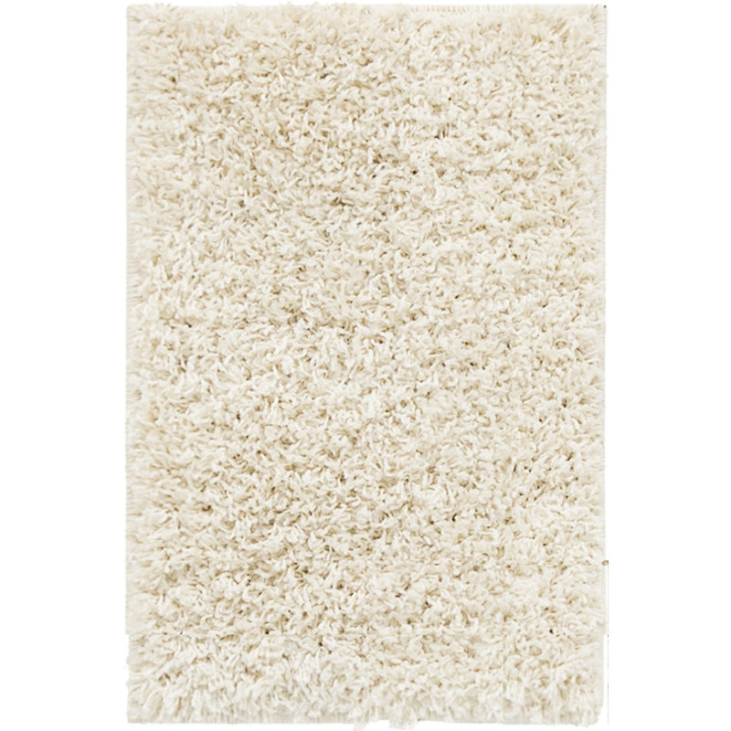 Tapis ivoire à poils longs Renesha, Rectangle 2 pi 2 po x 3 pi