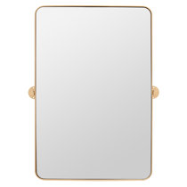 Roper Mid Century Modern Gold Frame Decorative Wall Mirror, Large (35 x 23.6) / Gold
