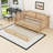 Wood Daybed with Trundle and Rattan Frame-1070943262-1070943261
