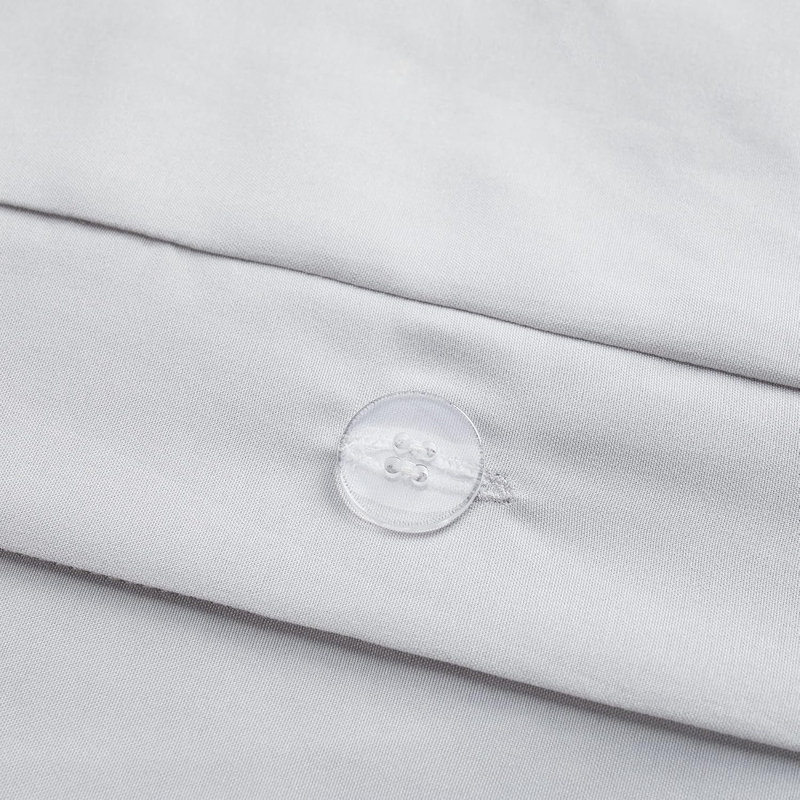 Ultra Soft Hypoallergenic Stain Resistant Pleated Duvet Cover Set, Grey, Twin Duvet Cover & Insert + 1 Pillowcase