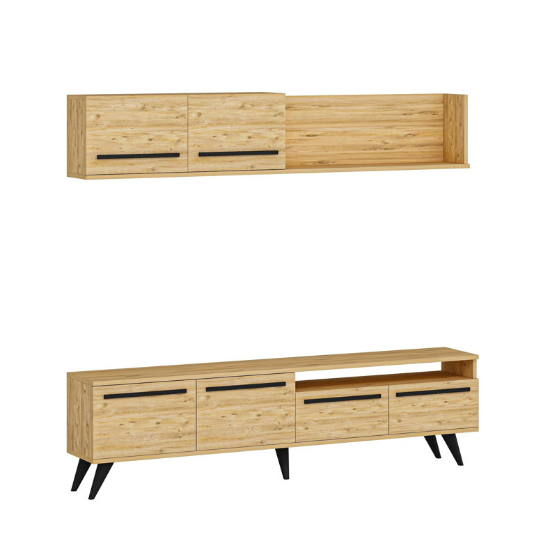 Bardhyle Unfinished TV Stand for TVs up to 65", Atlantic Pine