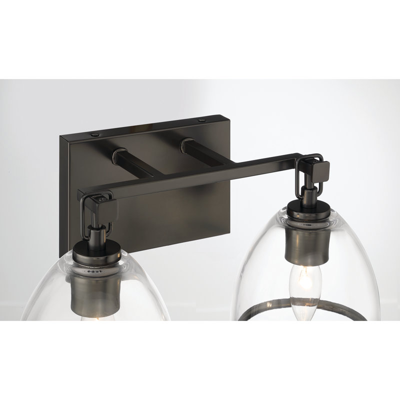 Meuble-lavabo 2 lumières Wynnfrost, Gunmetal, 60 Watts