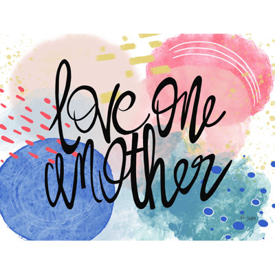 «Love One L'autre» par Jaxn Blvd. - Art textuel sur toile tendue