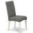 5 Piece Modern Dining Table Set Includes a Round Kitchen Table and 4 Gray Linen Fabric Upholstered Parson Chairs, 42x42 Inch, Linen White-52876162-52876163-104310634